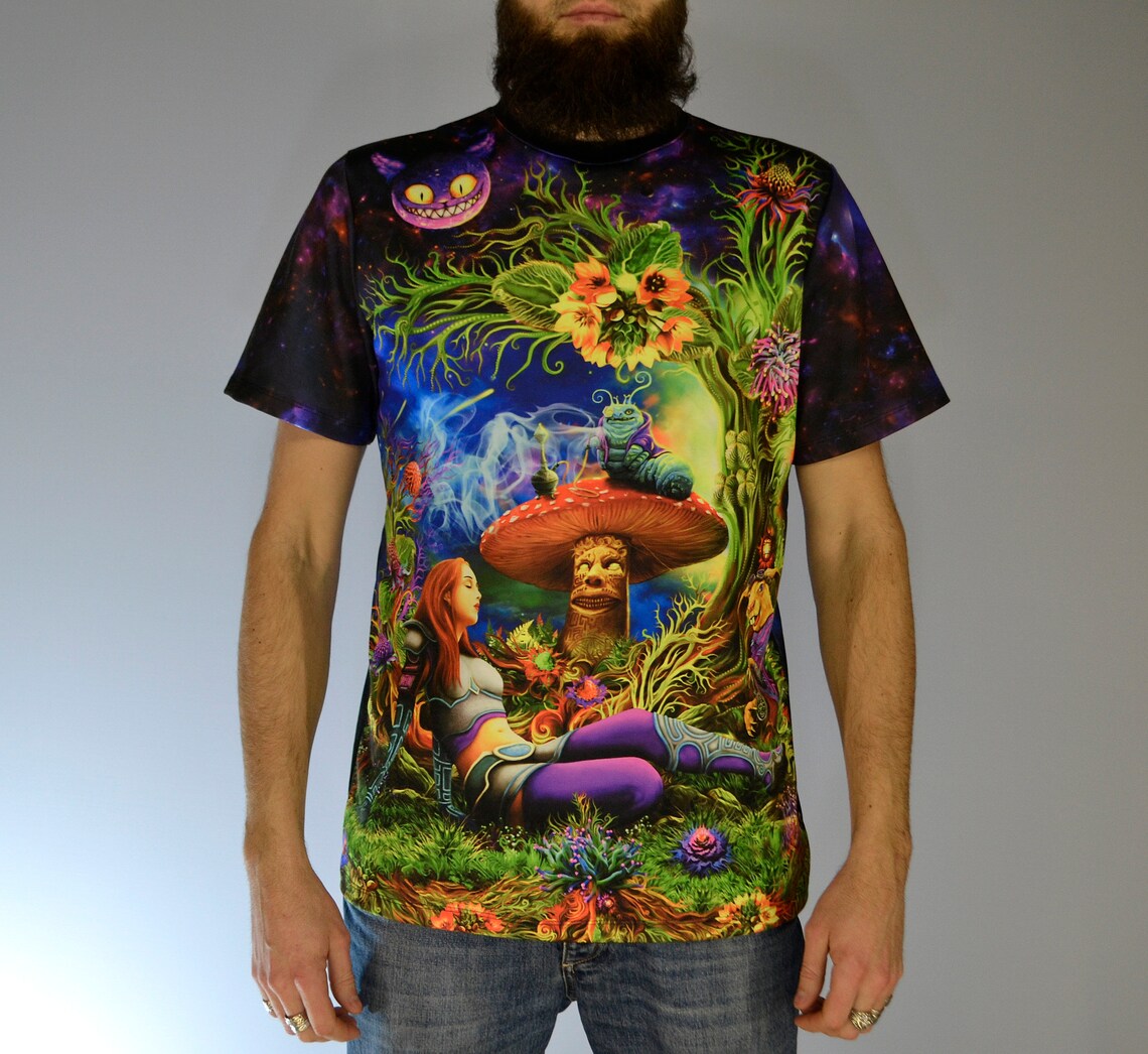 5 Sleveless T-shirts set: Alice, Elven Dracat, Consciousness Of The Universe, Space Station