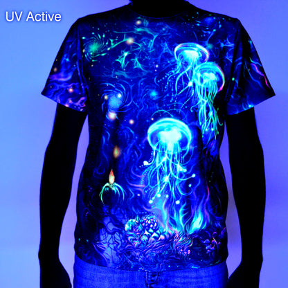 Jellyfish Blacklight UV active T-shirt - Artrama