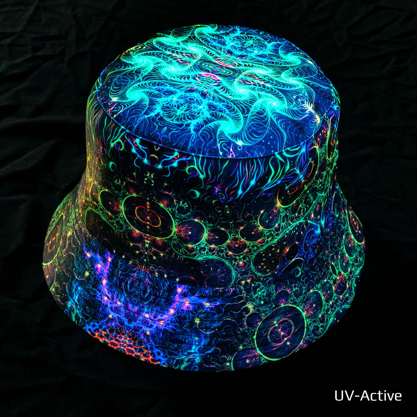 Universe mind Panama, Blacklight UV active bucket hat