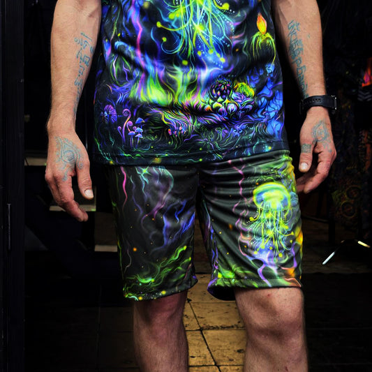 Jellyfish UV Reactive Men's Lightweight Shorts