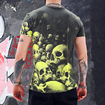 Pile of Skulls Blacklight UV active T-shirt