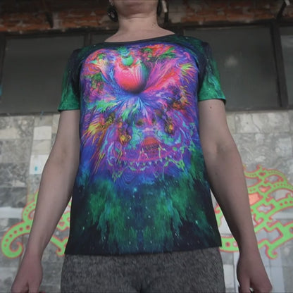 DMT Flower T-shirt UV active Blacklight