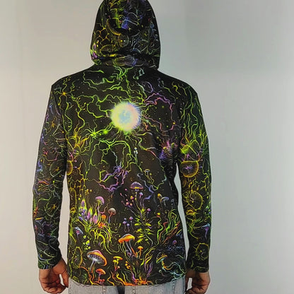 Mushrooms kingdom Long sleeve UV-active Blacklight