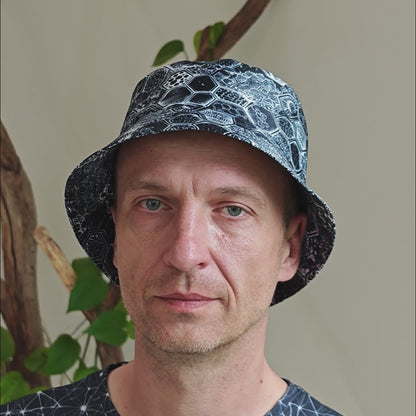 Honeycombs Panama, Blacklight UV active bucket hat