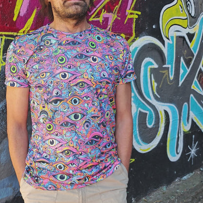 All eyes on me Blacklight UV active T-shirt