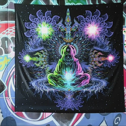 Deep of space UV active Blacklight Backdrop