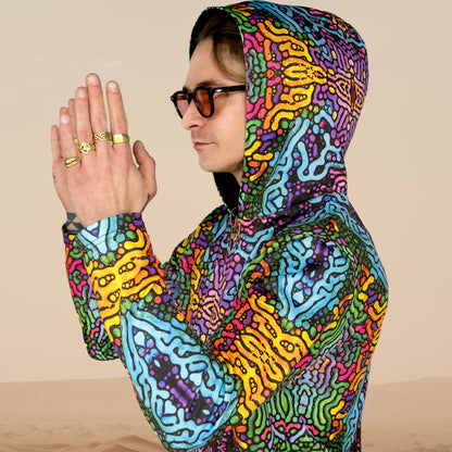 Psychedelic Worms Long sleeve UV-active Blacklight - Artrama