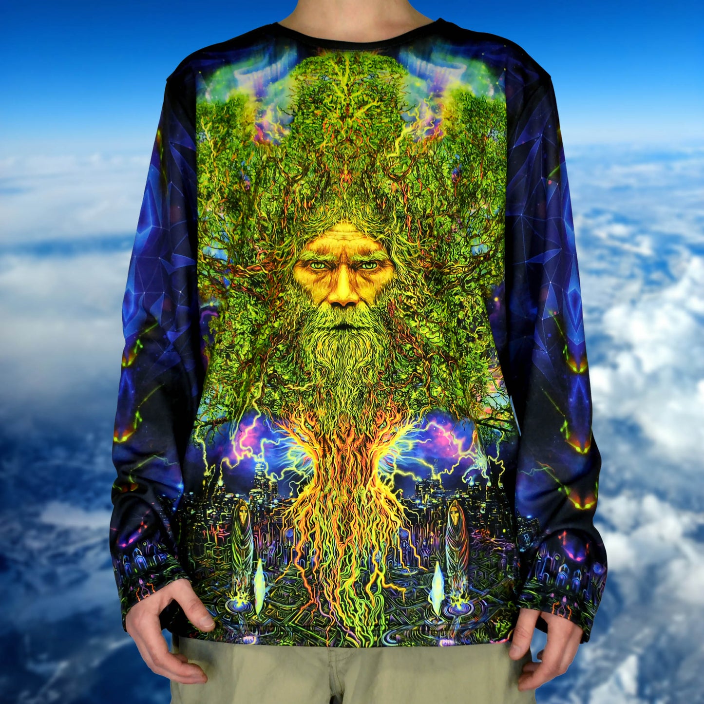 Yggdrasil Long sleeve UV-active Blacklight - Artrama